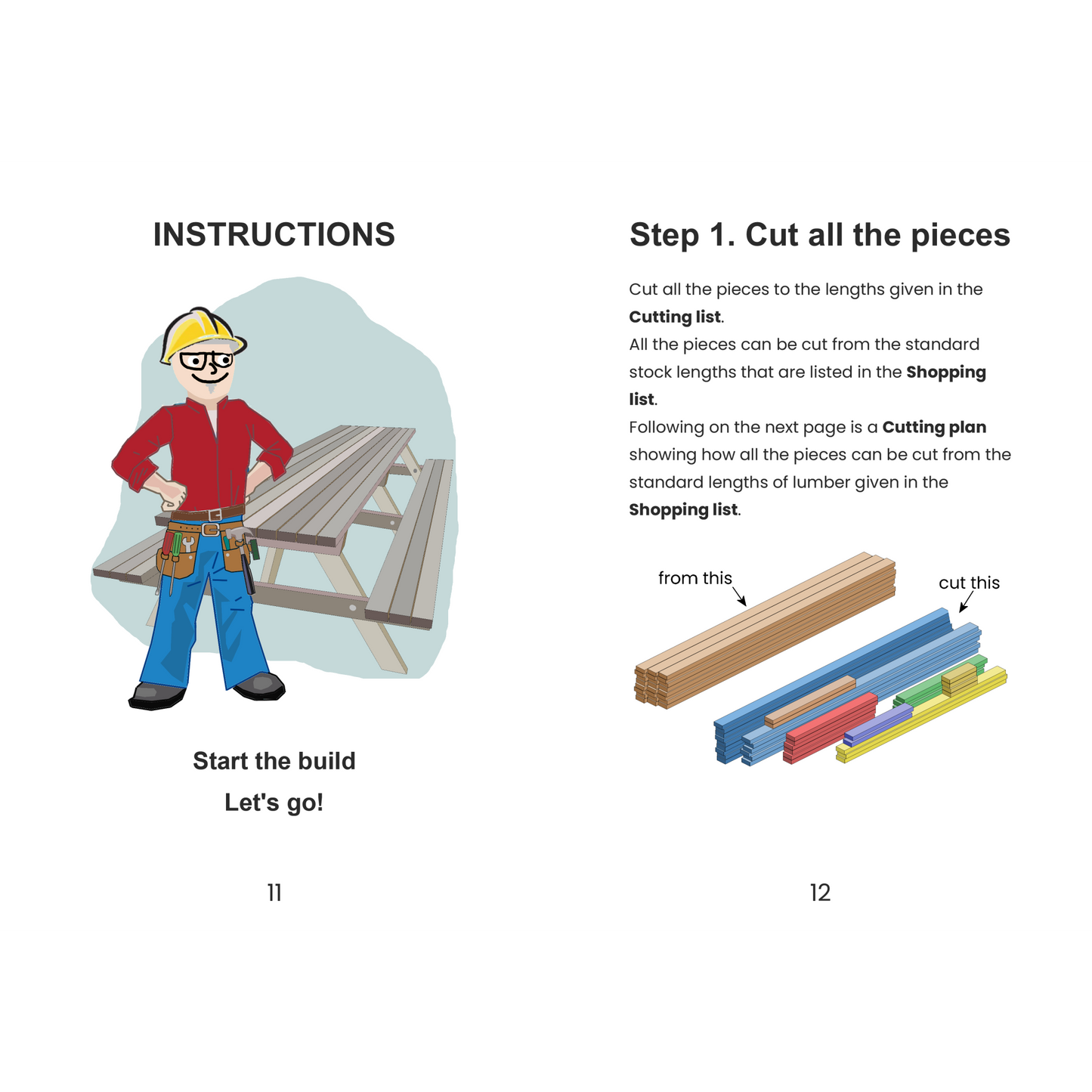 Build Your Own Eight-Seater Picnic Table - PDF Book