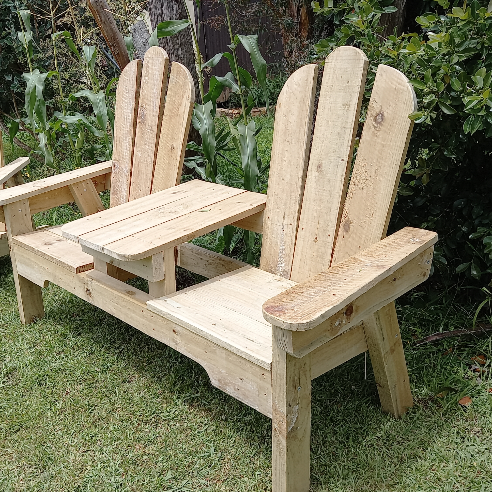 Diy double adirondack discount chair with table
