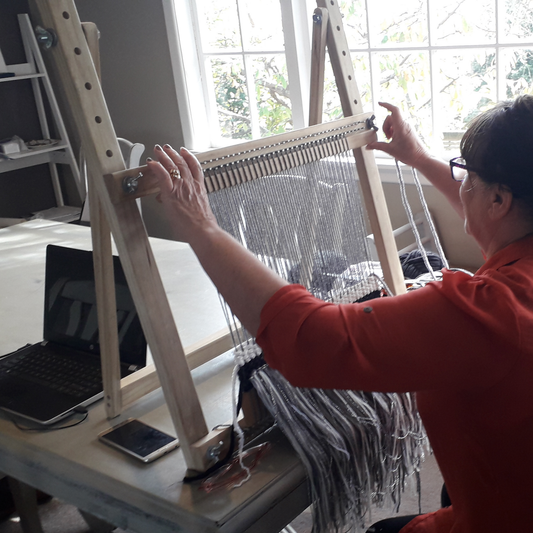 DIY plans to build a loom with an adjustable warp beam