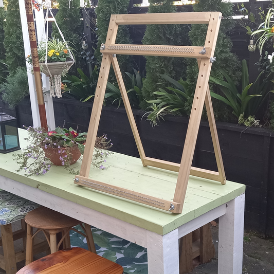 DIY plans to build a loom with an adjustable warp beam