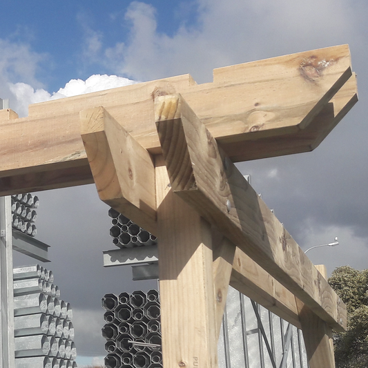 DIY plans to build a solid 10ft x 10ft (3m x3m) pergola