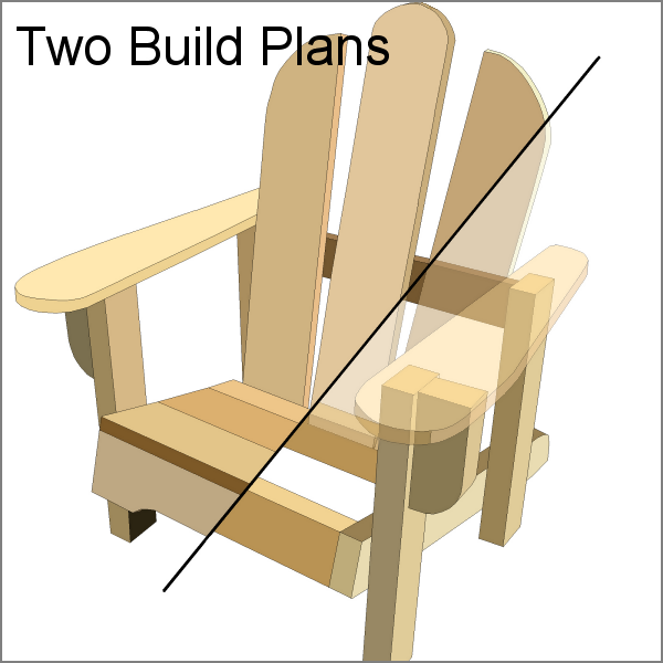Basic Adirondack Chair and Adirondack Low Chair Plans