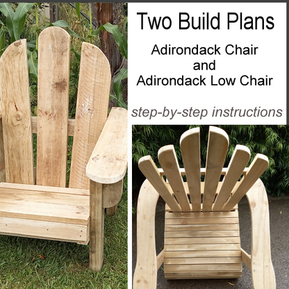 Basic Adirondack Chair and Adirondack Low Chair Plans