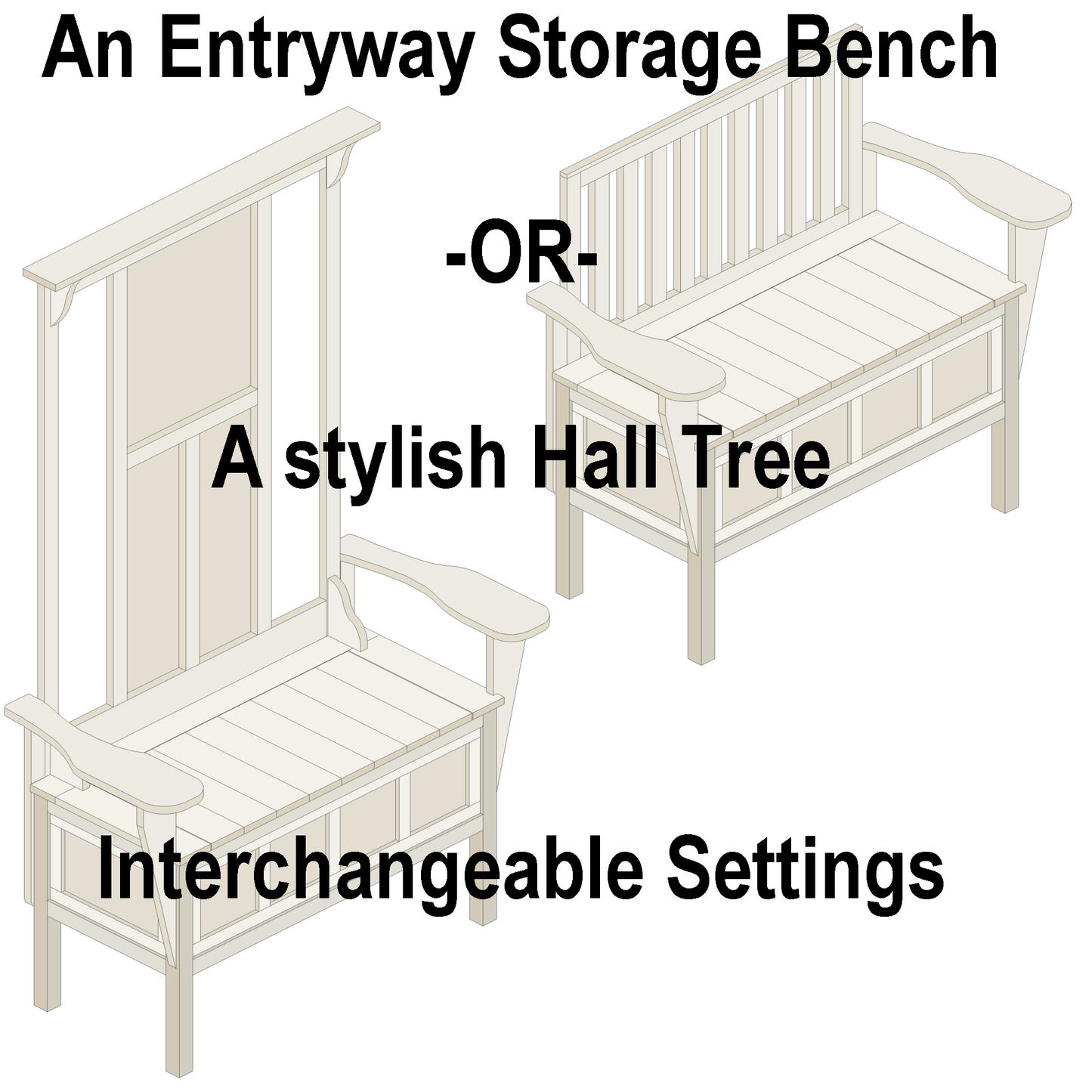 Build Your Own Versatile Entryway Bench with Modular Back Options