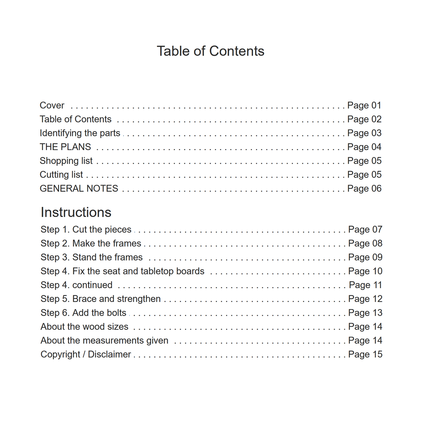 DIY plans to build a 12ft (3.6m) long traditional picnic table