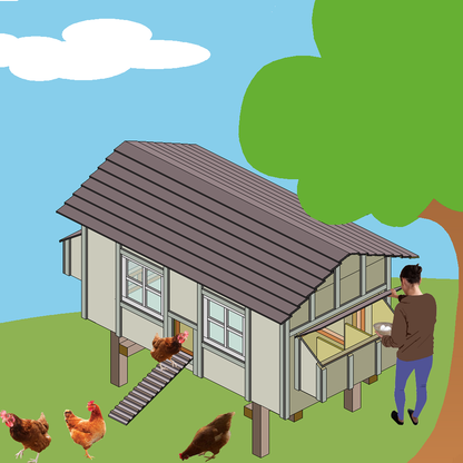 DIY plans to build a Snazzy Chicken Coop for up to 8 chickens