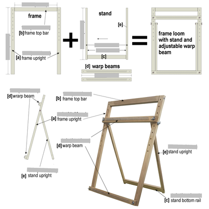 DIY plans to build a loom with an adjustable warp beam