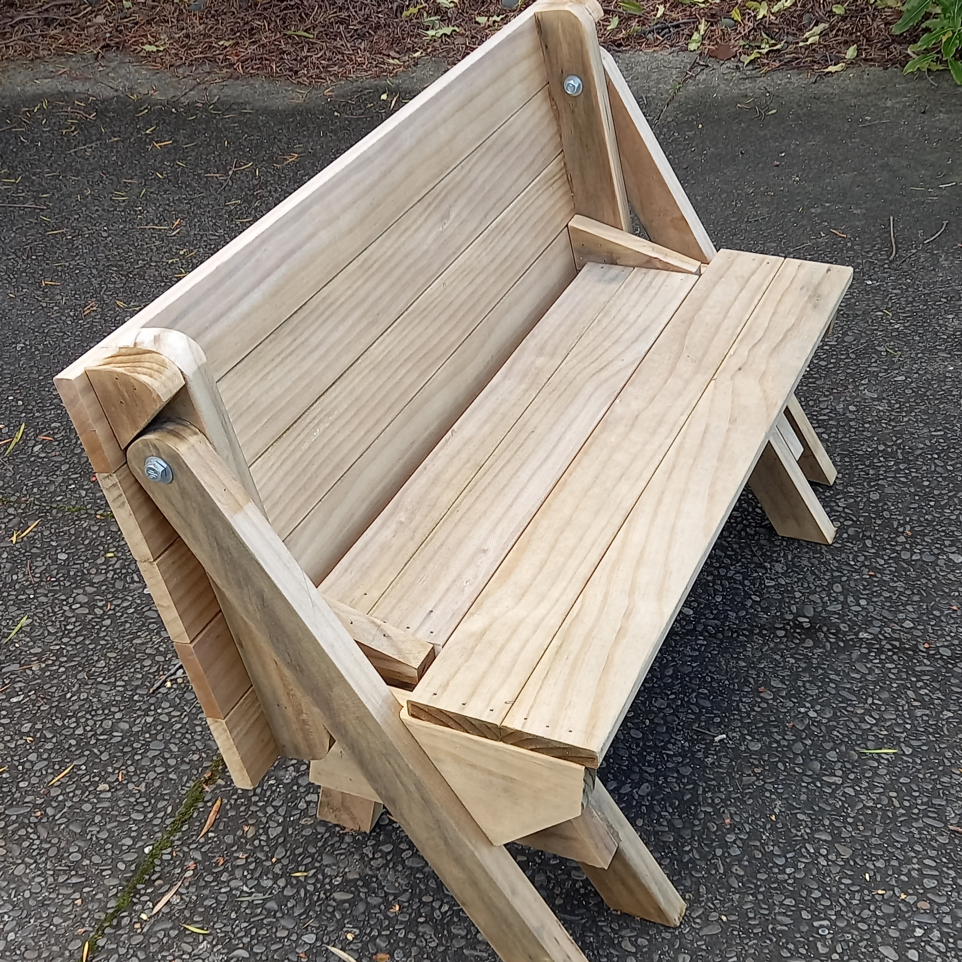 Folding best sale bench table